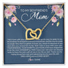 Interlocking Hearts Necklace 18K Yellow Gold Finish | Personalized To My Boyfriend's Mom Necklace Thank You For Raising The Perfect Man Boyfriend's Mom Mother's Day Pendant Jewelry Customized Gift Box Message Card | teecentury