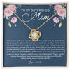 Love Knot Necklace 18K Yellow Gold Finish | Personalized To My Boyfriend's Mom Necklace Thank You For Raising The Perfect Man Boyfriend's Mom Mother's Day Pendant Jewelry Customized Gift Box Message Card | teecentury