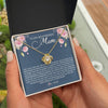 Love Knot Necklace 18K Yellow Gold Finish | Personalized To My Boyfriend's Mom Necklace Thank You For Raising The Perfect Man Boyfriend's Mom Mother's Day Pendant Jewelry Customized Gift Box Message Card | teecentury