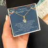 Alluring Beauty Necklace 18K Yellow Gold Finish | Personalized To My Boyfriend's Mom Necklace Thank You For Raising Wonderful Son Boyfriend's Mom Mother's Day Pendant Jewelry Customized Gift Box Message Card | teecentury