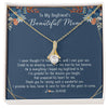 Alluring Beauty Necklace 18K Yellow Gold Finish | Personalized To My Boyfriend's Mom Necklace Thank You For Raising Wonderful Son Boyfriend's Mom Mother's Day Pendant Jewelry Customized Gift Box Message Card | teecentury