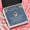 Forever Love Necklace 18K Yellow Gold Finish | Personalized To My Boyfriend's Mom Necklace Thank You For Raising Wonderful Son Boyfriend's Mom Mother's Day Pendant Jewelry Customized Gift Box Message Card | teecentury