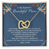 Interlocking Hearts Necklace 18K Yellow Gold Finish | Personalized To My Boyfriend's Mom Necklace Thank You For Raising Wonderful Son Boyfriend's Mom Mother's Day Pendant Jewelry Customized Gift Box Message Card | teecentury