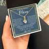 Alluring Beauty Necklace 18K Yellow Gold Finish | Personalized To My Boyfriend's Mom Necklace Thank You For Rasing The Man Boyfriends Mom Mother's Day Birthday Pendant Jewelry Customized Gift Box Message Card | teecentury