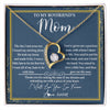 Forever Love Necklace 18K Yellow Gold Finish | Personalized To My Boyfriend's Mom Necklace Thank You For Rasing The Man Boyfriends Mom Mother's Day Birthday Pendant Jewelry Customized Gift Box Message Card | teecentury