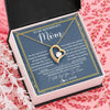 Forever Love Necklace 18K Yellow Gold Finish | Personalized To My Boyfriend's Mom Necklace Thank You For Rasing The Man Boyfriends Mom Mother's Day Birthday Pendant Jewelry Customized Gift Box Message Card | teecentury
