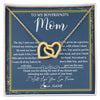 Interlocking Hearts Necklace 18K Yellow Gold Finish | Personalized To My Boyfriend's Mom Necklace Thank You For Rasing The Man Boyfriends Mom Mother's Day Birthday Pendant Jewelry Customized Gift Box Message Card | teecentury
