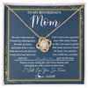 Love Knot Necklace 18K Yellow Gold Finish | Personalized To My Boyfriend's Mom Necklace Thank You For Rasing The Man Boyfriends Mom Mother's Day Birthday Pendant Jewelry Customized Gift Box Message Card | teecentury