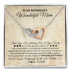 Interlocking Hearts Necklace | Personalized To My Boyfriend's Mom Necklace Thank You Including Me In Your Family Mother In Law Mothers Day Christmas Jewelry Customized Gift Box Message Card | teecentury