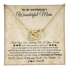 Interlocking Hearts Necklace 18K Yellow Gold Finish | 1 | Personalized To My Boyfriend's Mom Necklace Thank You Including Me In Your Family Mother In Law Mothers Day Christmas Jewelry Customized Gift Box Message Card | teecentury