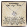Love Knot Necklace | Personalized To My Boyfriend's Mom Necklace Thank You Including Me In Your Family Mother In Law Mothers Day Christmas Jewelry Customized Gift Box Message Card | teecentury