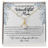 Alluring Beauty Necklace 18K Yellow Gold Finish | Personalized To My Boyfriend's Mom Necklace You Have Raised A Solid Man Boyfriends Mom Mother's Day Birthday Pendant Jewelry Customized Gift Box Message Card | teecentury