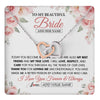 Interlocking Hearts Necklace Stainless Steel & Rose Gold Finish | 1 | Personalized To My Bride Necklace Gift From Groom Wedding Day My True Love Romantic Groom To Bride Jewelry Gifts Meaningful Custom Gift Box Message Card | https://teecentury.