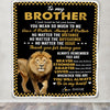 Personalized To My Brother Blanket From Sister Lion Always A Brother For Men Big Brother Birthday Graduation Christmas Customized Gift Bed Fleece Throw Blanket | teecentury