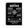 Personalized To My Brother Canvas From Sister I Wish You The Strength Brother Birthday Gifts Graduation Christmas Custom Wall Art Print Framed Canvas | teecentury