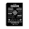 Personalized To My Cousin Canvas From Family I Wish You The Strength Cousin Birthday Gifts Graduation Christmas Custom Wall Art Print Framed Canvas | teecentury