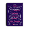 Personalized To My Cousin Canvas From Family Member Purple I Love You Cousin Birthday Gifts Graduation Christmas Custom Wall Art Print Framed Canvas | teecentury