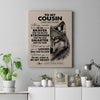 Personalized To My Cousin Canvas From Family Wolf Braver Stronger Smarter Cousin Birthday Graduation Christmas Custom Wall Art Print Framed Canvas | teecentury