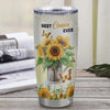 Personalized To My Cousin From Family Stainless Steel Tumbler Cup Laugh Love Live Butterfly Sunflower Cousin Birthday Graduation Christmas Travel Mug | teecentury