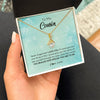 Alluring Beauty Necklace 18K Yellow Gold Finish | Personalized To My Cousin Necklace From Family Flower Never Forget I Love You Cousin Jewelry Graduation Birthday Christmas Customized Gift Box Message Card | teecentury