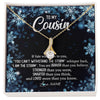 Alluring Beauty Necklace 18K Yellow Gold Finish | Personalized To My Cousin Necklace From Family Whisper Back I Am The Storm Cousin Pendant Jewelry Birthday Graduation Christmas Customized Message Card | teecentury