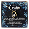 Forever Love Necklace 18K Yellow Gold Finish | Personalized To My Cousin Necklace From Family Whisper Back I Am The Storm Cousin Pendant Jewelry Birthday Graduation Christmas Customized Message Card | teecentury