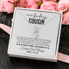 Alluring Beauty Necklace | Personalized To My Cousin Necklace From Family You Are Forever Beautiful Cousin Birthday Graduation Christmas Customized Gift Box Message Card | teecentury