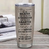 Personalized To My Cousin Tumbler From Family Wolf Braver Stronger Smarter Cousin Birthday Graduation Christmas Custom Stainless Steel Cup Travel Mug | teecentury