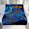 Personalized To My Dad Blanket From Daughter Son Wolf You Gave Me Love Dad Birthday Fathers Day Christmas Gifts Customized Fleece Blanket Blanket | Teecentury.com