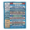 Personalized To My Dad Blanket From Daughter Son Wood I Love You Thank You Dad Birthday Fathers Day Thanksgiving Christmas Customized Gift Fleece Blanket | teecentury