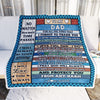 Personalized To My Dad Blanket From Daughter Son Wood I Love You Thank You Dad Birthday Fathers Day Thanksgiving Christmas Customized Gift Fleece Blanket | teecentury