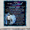 Personalized To My Dad Blanket From Daughter Thank You Day By Day Dad Birthday Fathers Day Thanksgiving Christmas Customized Bed Fleece Blanket | teecentury