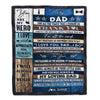Personalized To My Dad Blanket From Daughter Wood Thank You You Are My Hero Dad Birthday Fathers Day Thanksgiving Christmas Customized Bed Fleece Blanket | teecentury