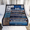 Personalized To My Dad Blanket From Daughter Wood Thank You You Are My Hero Dad Birthday Fathers Day Thanksgiving Christmas Customized Bed Fleece Blanket | teecentury