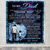 Personalized To My Dad Blanket From Son Thank You Day By Day Dad Birthday Fathers Day Thanksgiving Christmas Customized Bed Fleece Blanket | teecentury