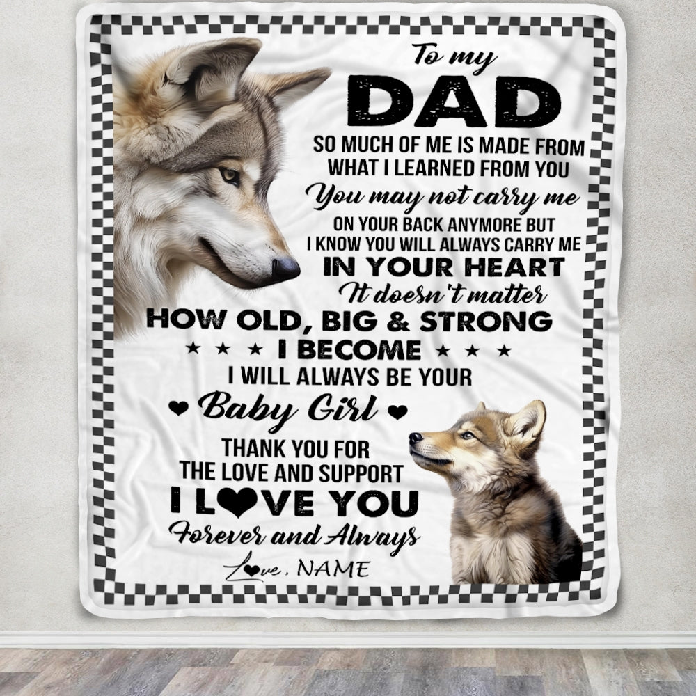 Personalized online wolf blanket