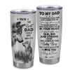 Personalized To My Dad From Son Stainless Steel Tumbler Cup Wolf Always Be Your Little Boy Dad Fathers Day Birthday Christmas Travel Mug | teecentury