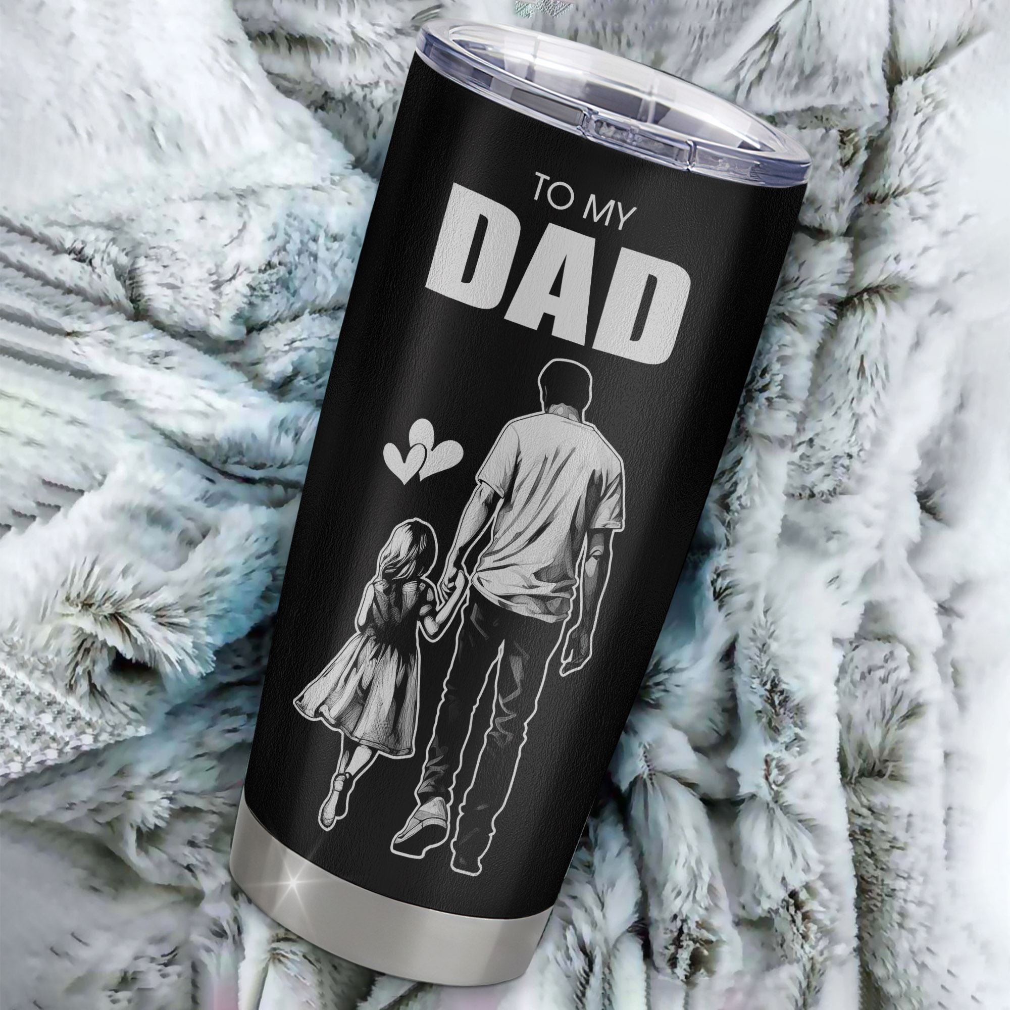 Personalized To My Dad Gifts From Daughter Tumbler Thank You For Believing In Me Gifts For Dad Birthday Fathers Day Christmas Custom Stainless Steel Cup Travel Mug | teecentury