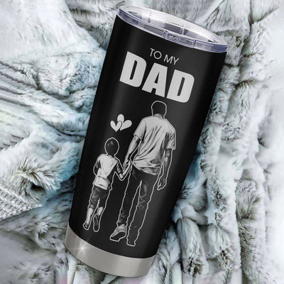 Personalized To My Dad Gifts From Son Tumbler Thank You For Believing In Me Gifts For Dad Birthday Fathers Day Christmas Custom Stainless Steel Cup Travel Mug | teecentury