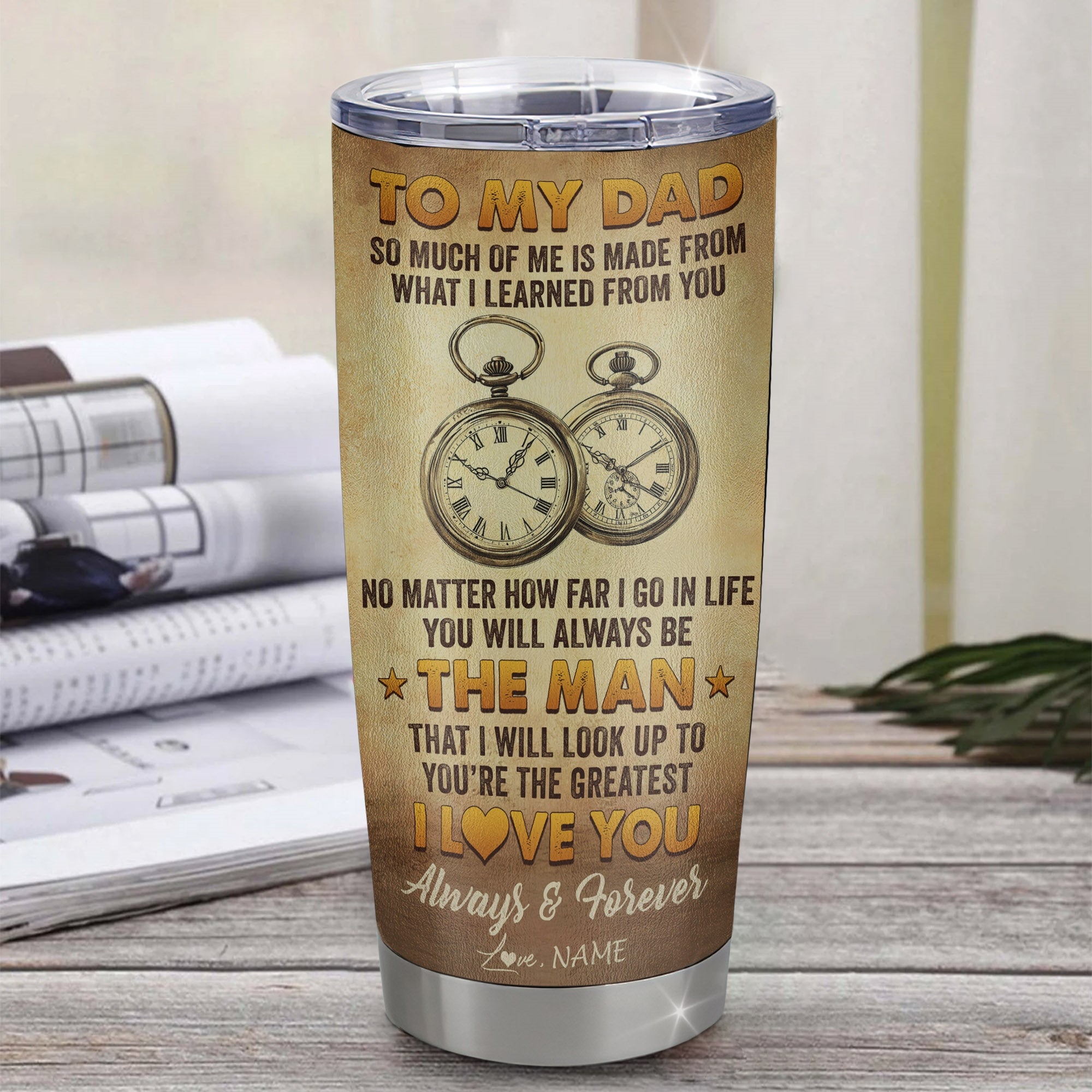 Personalized To My Dad Tumbler From Daughter Stainless Steel Cup Father And Daughter Best Friend For Life Dad Birthday Fathers Day Christmas Travel Mug | teecentury