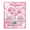 Personalized To My Daughter Blanket From Mom Dad Butterfly Laugh Love Live Daughter Birthday Christmas Customized Bed Fleece Throw Blanket | teecentury