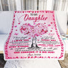 Personalized To My Daughter Blanket From Mom Dad Butterfly Laugh Love Live Daughter Birthday Christmas Customized Bed Fleece Throw Blanket | teecentury