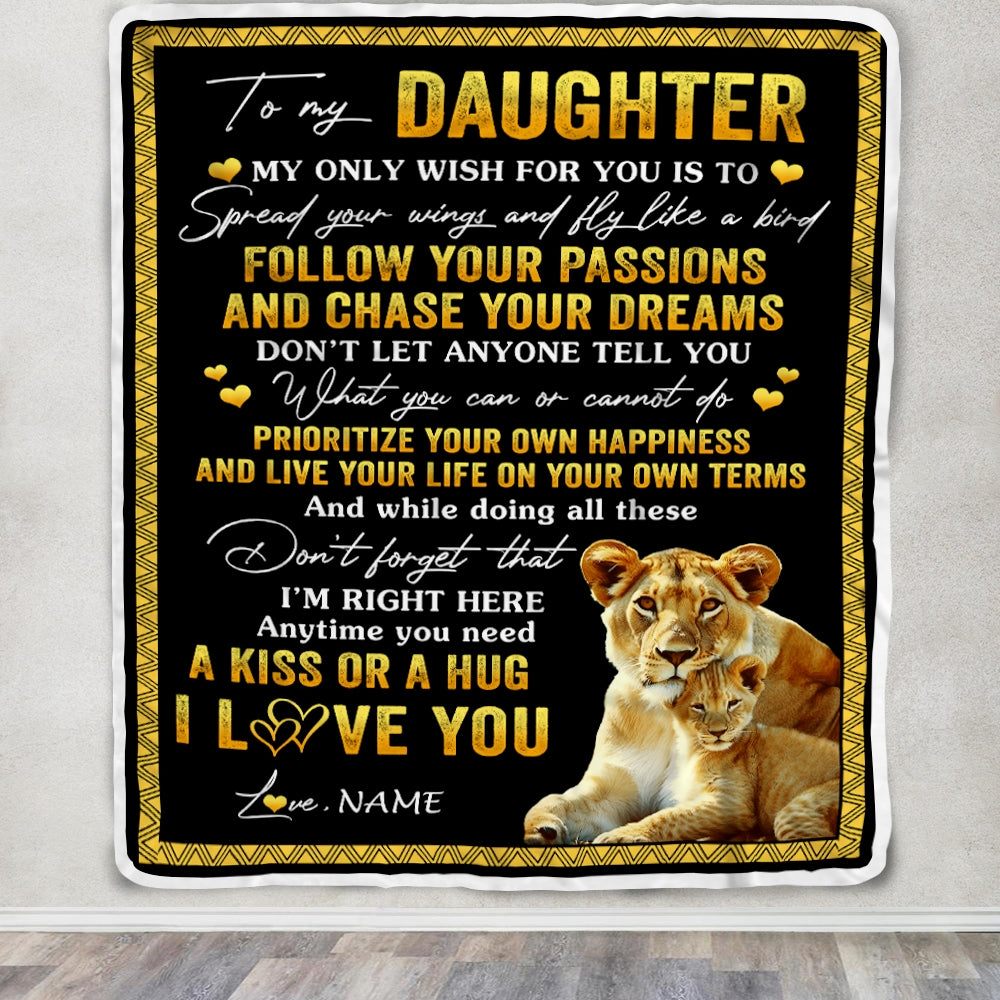 To my daughter lion blanket 2025