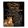 Personalized To My Daughter Blanket From Mom Mother Live Laugh Love Lion Daughter Birthday Gifts Positive Graduation Christmas Customized Fleece Blanket | teecentury