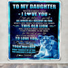 Personalized To My Daughter Blanket From Mom Mother Never Forget That I Love You Lion Daughter Birthday Thanksgiving Christmas Customized Fleece Throw Blanket Blanket | Teecentury.com