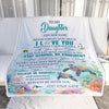 Personalized To My Daughter Blanket Turtle I Love You Forever From Mom Dad Daughter Birthday Gifts Christmas Thanksgiving Graduation Custom Fleece Blanket | teecentury