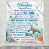 Personalized To My Daughter Blanket Turtle I Love You Forever From Mom Dad Daughter Birthday Gifts Christmas Thanksgiving Graduation Custom Fleece Blanket | teecentury