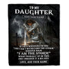 Personalized To My Daughter Blanket Women Warrior Knights Templar I Am The Storm Best Daughter Birthday Gifts Christmas Customized Fleece Throw Blanket | teecentury