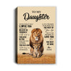 Personalized To My Daughter Canvas From Dad Father Lion Never Forget That I Love You Daughter Birthday Gifts Graduation Christmas Custom Wall Art Print Framed Canvas | teecentury