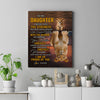 Personalized To My Daughter Canvas From Mom Dad Mother Father I Wish You The Strength Lion Daughter Birthday Gifts Christmas Custom Wall Art Print Framed Canvas | teecentury